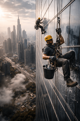 Lavori in fune su facciata condominiale – interventi in quota AXES