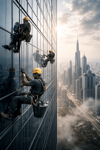 Lavori in fune su facciata condominiale – interventi in quota AXES